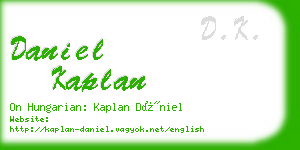 daniel kaplan business card